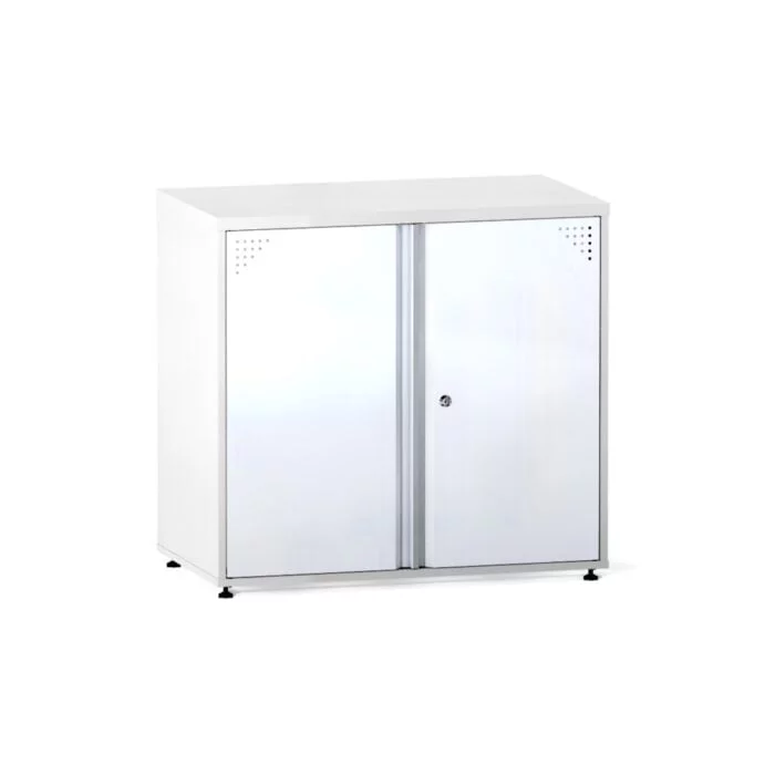 Armário Baixo 02 Portas Aretto Pandin 75 Cm Branco e Branco