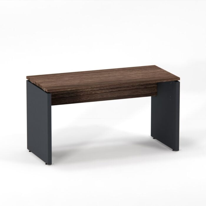 Mesa Gerência Pé Painel P25 Pandin 134 Cm Walnut e Grafito