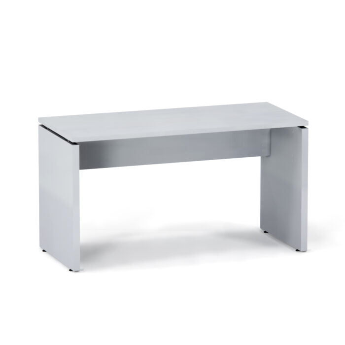 Mesa Gerência Pé Painel P25 Pandin 134 Cm Cinza Cristal