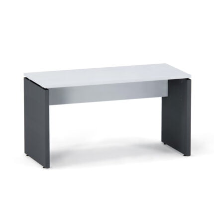 Mesa Gerência Pé Painel P25 Pandin 134 Cm Cinza e Grafito