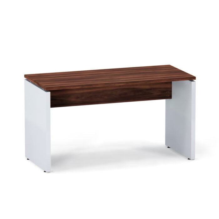 Mesa Gerência Pé Painel P25 Pandin 134 Cm Escarlate e Cinza