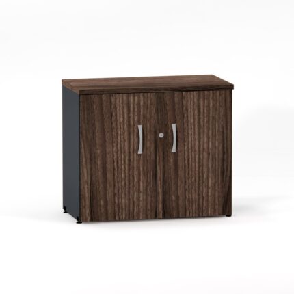 Armario Baixo 02 Portas P25 Pandin 70 Cm Walnut e Grafito