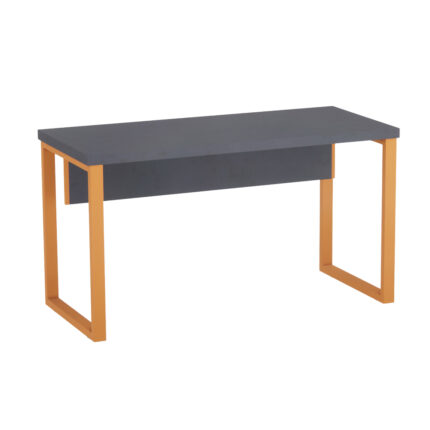 Mesa Auxiliar Tubolar PE 40 Pandin 90 Cm Grafito e Laranja